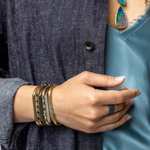 her textural setting is lovely<br>shop the look > rhythm and blues, up close <span class='visuallyhidden'>Call, text 323-404-2959 for shop help.</span>